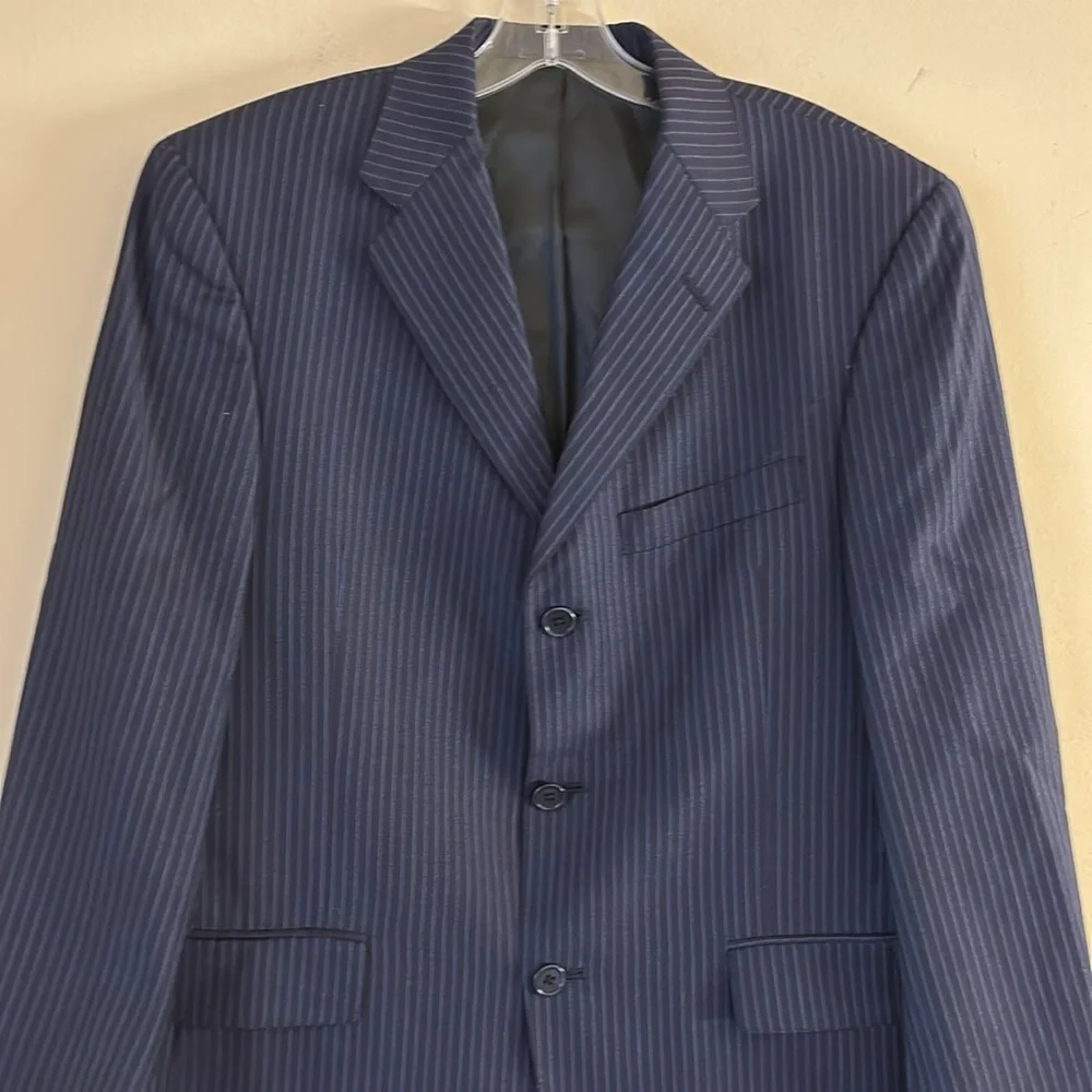 Loro Piano Blue Pinstripe Sport Jacket Blazer Men by Daniel‎ Cremieux Size 38S